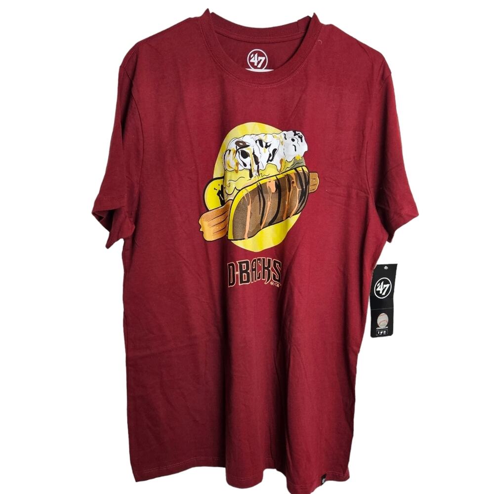 47 Brand Mens NWT Official MLB Arizona Diamondbacks TShirt Sz XL Baseball Churro